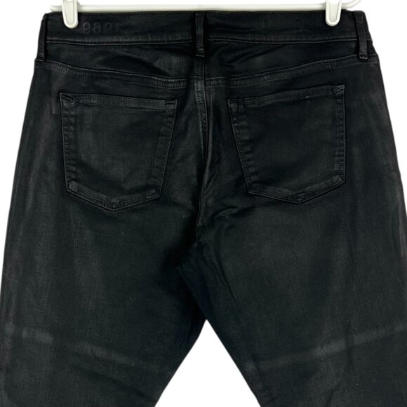 Gap 1969 Women's Stretch Coated Black Biker Legging Jeans Size 32 - Picture 7 of 11